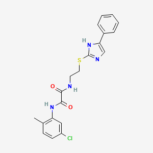 N1-(5-chloro-2-methylphenyl)-N2-(2-((4-phenyl-1H-imidazol-2-yl)thio)ethyl)oxalamide