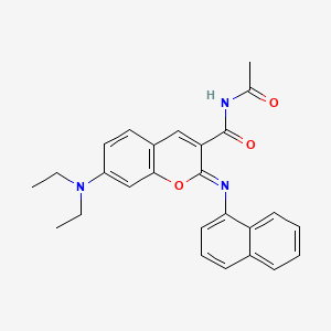 N-acetyl-7-(diethylamino)-2-naphthalen-1-yliminochromene-3-carboxamide