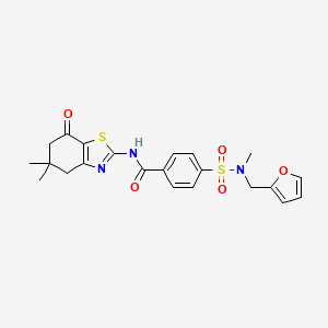 N-(5,5-dimethyl-7-oxo-4,5,6,7-tetrahydrobenzo[d]thiazol-2-yl)-4-(N-(furan-2-ylmethyl)-N-methylsulfamoyl)benzamide