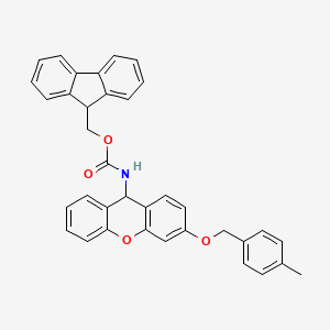 molecular formula C36H29NO4 B2769260 Fmoc-Sieber-PS resin CAS No. 915706-90-0