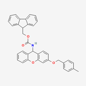 molecular formula C36H29NO4 B2769260 Fmoc-Sieber-polystyrene resin CAS No. 915706-90-0
