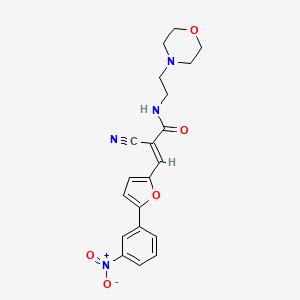 (E)-2-cyano-N-(2-morpholin-4-ylethyl)-3-[5-(3-nitrophenyl)furan-2-yl]prop-2-enamide