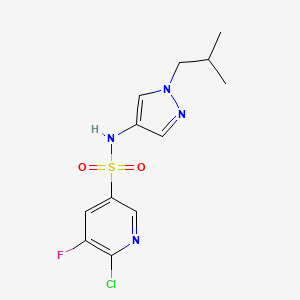 6-chloro-5-fluoro-N-[1-(2-methylpropyl)-1H-pyrazol-4-yl]pyridine-3-sulfonamide