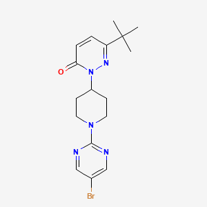 molecular formula C17H22BrN5O B2769278 2-[1-(5-Bromopyrimidin-2-yl)piperidin-4-yl]-6-tert-butylpyridazin-3-one CAS No. 2309708-09-4
