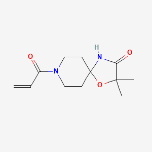 2,2-Dimethyl-8-prop-2-enoyl-1-oxa-4,8-diazaspiro[4.5]decan-3-one