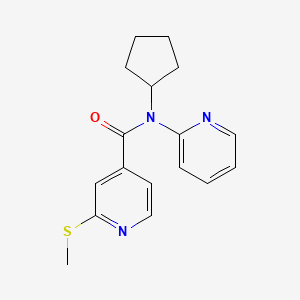 molecular formula C17H19N3OS B2769286 N-cyclopentyl-2-(methylsulfanyl)-N-(pyridin-2-yl)pyridine-4-carboxamide CAS No. 2094203-56-0