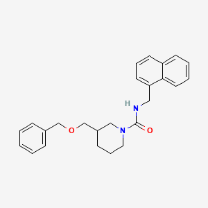 molecular formula C25H28N2O2 B2769289 3-((benzyloxy)methyl)-N-(naphthalen-1-ylmethyl)piperidine-1-carboxamide CAS No. 1334369-13-9