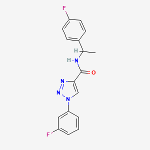 1-(3-fluorophenyl)-N-[1-(4-fluorophenyl)ethyl]-1H-1,2,3-triazole-4-carboxamide