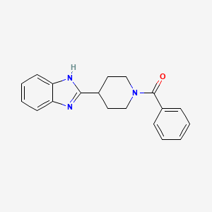 molecular formula C19H19N3O B2769300 (4-(1H-benzo[d]imidazol-2-yl)piperidin-1-yl)(phenyl)methanone CAS No. 836691-16-8