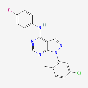 molecular formula C18H13ClFN5 B2769314 1-(5-chloro-2-methylphenyl)-N-(4-fluorophenyl)-1H-pyrazolo[3,4-d]pyrimidin-4-amine CAS No. 890937-64-1