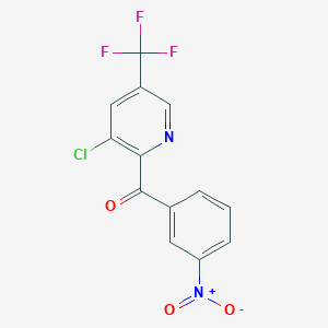 molecular formula C13H6ClF3N2O3 B2769315 [3-Chloro-5-(trifluoromethyl)-2-pyridinyl](3-nitrophenyl)methanone CAS No. 339106-56-8