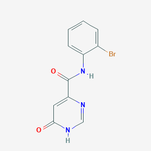 molecular formula C11H8BrN3O2 B2769336 N-(2-溴苯基)-6-羟基嘧啶-4-甲酰胺 CAS No. 2034226-70-3