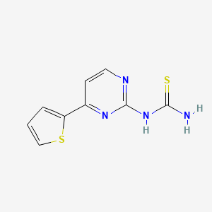 molecular formula C9H8N4S2 B2769337 N-[4-(2-thienyl)-2-pyrimidinyl]thiourea CAS No. 439096-95-4