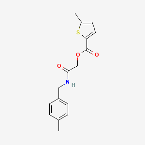 molecular formula C16H17NO3S B2769348 {[(4-METHYLPHENYL)METHYL]CARBAMOYL}METHYL 5-METHYLTHIOPHENE-2-CARBOXYLATE CAS No. 1795032-77-7
