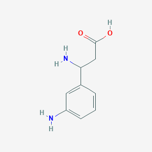 molecular formula C9H12N2O2 B2769359 3-amino-3-(3-aminophenyl)propanoicacid CAS No. 18071-62-0