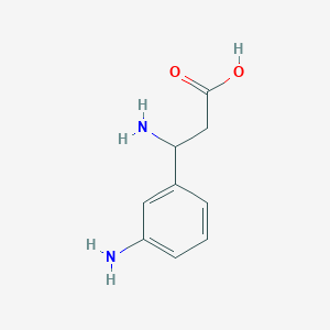 molecular formula C9H12N2O2 B2769359 3-Amino-3-(3-amino-phenyl)-propionic acid CAS No. 18071-62-0