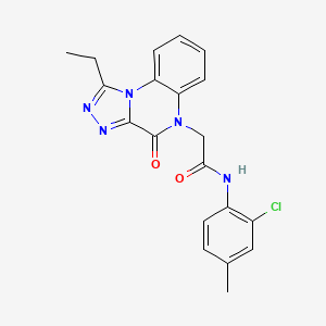 molecular formula C20H18ClN5O2 B2769361 N-(2-chloro-4-methylphenyl)-2-(1-ethyl-4-oxo-[1,2,4]triazolo[4,3-a]quinoxalin-5(4H)-yl)acetamide CAS No. 1359320-23-2