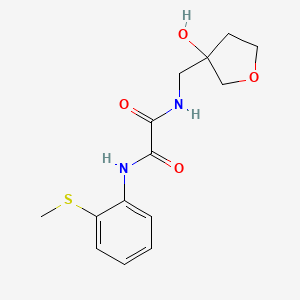 molecular formula C14H18N2O4S B2769370 N1-((3-hydroxytetrahydrofuran-3-yl)methyl)-N2-(2-(methylthio)phenyl)oxalamide CAS No. 2034294-34-1