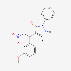 4-[1-(3-methoxyphenyl)-2-nitroethyl]-3-methyl-1-phenyl-1H-pyrazol-5-ol