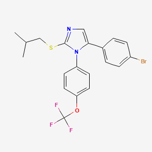 5-(4-bromophenyl)-2-(isobutylthio)-1-(4-(trifluoromethoxy)phenyl)-1H-imidazole