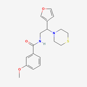 N-(2-(furan-3-yl)-2-thiomorpholinoethyl)-3-methoxybenzamide