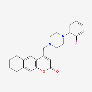 B2769423 4-((4-(2-fluorophenyl)piperazin-1-yl)methyl)-6,7,8,9-tetrahydro-2H-benzo[g]chromen-2-one CAS No. 877797-76-7