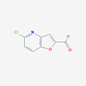 molecular formula C8H4ClNO2 B2769438 5-Chlorofuro[3,2-b]pyridine-2-carbaldehyde CAS No. 2418676-98-7