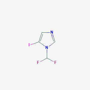 molecular formula C4H3F2IN2 B2769444 1-(Difluoromethyl)-5-iodo-1H-imidazole CAS No. 2172559-98-5
