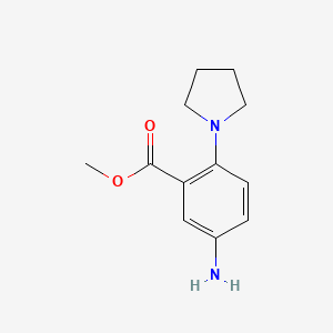 molecular formula C12H16N2O2 B2769476 Methyl 5-amino-2-(pyrrolidin-1-yl)benzoate CAS No. 936131-11-2
