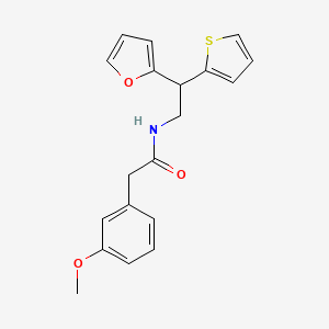 molecular formula C19H19NO3S B2769489 N-[2-(furan-2-yl)-2-(thiophen-2-yl)ethyl]-2-(3-methoxyphenyl)acetamide CAS No. 2097858-27-8
