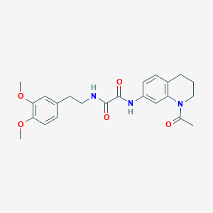 molecular formula C23H27N3O5 B2769511 N-(1-acetyl-1,2,3,4-tetrahydroquinolin-7-yl)-N'-[2-(3,4-dimethoxyphenyl)ethyl]ethanediamide CAS No. 898424-12-9