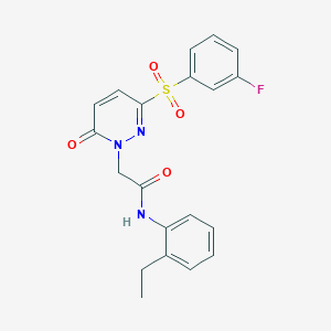 molecular formula C20H18FN3O4S B2769518 N-(2-ethylphenyl)-2-[3-(3-fluorobenzenesulfonyl)-6-oxo-1,6-dihydropyridazin-1-yl]acetamide CAS No. 1251569-76-2