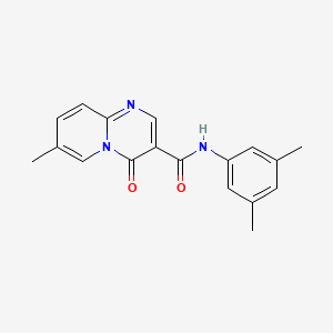 molecular formula C18H17N3O2 B2769534 N-(3,5-dimethylphenyl)-7-methyl-4-oxo-4H-pyrido[1,2-a]pyrimidine-3-carboxamide CAS No. 877649-99-5