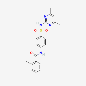 molecular formula C21H22N4O3S B2769540 N-{4-[(4,6-dimethylpyrimidin-2-yl)sulfamoyl]phenyl}-2,4-dimethylbenzamide CAS No. 887888-65-5