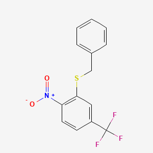molecular formula C14H10F3NO2S B2769541 Benzyl 2-nitro-5-(trifluoromethyl)phenyl sulfide CAS No. 866132-57-2