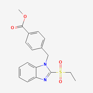 B2769553 methyl 4-((2-(ethylsulfonyl)-1H-benzo[d]imidazol-1-yl)methyl)benzoate CAS No. 886924-71-6