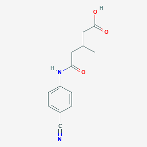 molecular formula C13H14N2O3 B276957 5-(4-Cyanoanilino)-3-methyl-5-oxopentanoic acid 
