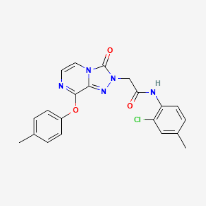 molecular formula C21H18ClN5O3 B2769594 N-(2-chloro-4-methylphenyl)-2-[8-(4-methylphenoxy)-3-oxo-2H,3H-[1,2,4]triazolo[4,3-a]pyrazin-2-yl]acetamide CAS No. 1251628-89-3