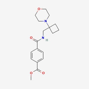 molecular formula C18H24N2O4 B2769618 Methyl 4-({[1-(morpholin-4-yl)cyclobutyl]methyl}carbamoyl)benzoate CAS No. 2380085-94-7