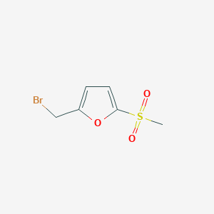 molecular formula C6H7BrO3S B2769653 2-(Bromomethyl)-5-methanesulfonylfuran CAS No. 1909317-63-0