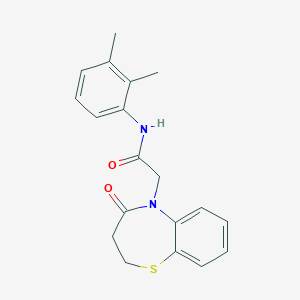 molecular formula C19H20N2O2S B2769699 N-(2,3-dimethylphenyl)-2-(4-oxo-3,4-dihydrobenzo[b][1,4]thiazepin-5(2H)-yl)acetamide CAS No. 862980-09-4