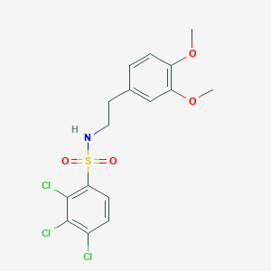 molecular formula C16H16Cl3NO4S B2769717 N1-(3,4-dimethoxyphenethyl)-2,3,4-trichlorobenzene-1-sulfonamide CAS No. 334974-53-7