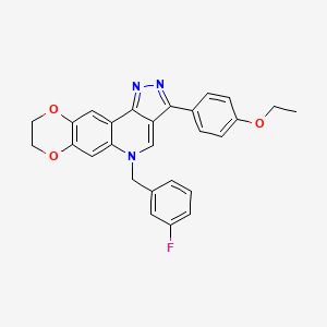 3-(4-ethoxyphenyl)-5-(3-fluorobenzyl)-8,9-dihydro-5H-[1,4]dioxino[2,3-g]pyrazolo[4,3-c]quinoline