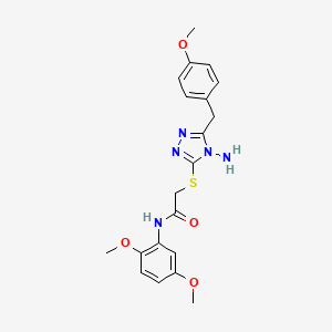 2-{[4-amino-5-(4-methoxybenzyl)-4H-1,2,4-triazol-3-yl]sulfanyl}-N-(2,5-dimethoxyphenyl)acetamide