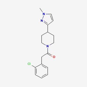 2-(2-chlorophenyl)-1-(4-(1-methyl-1H-pyrazol-3-yl)piperidin-1-yl)ethanone