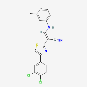 (E)-2-(4-(3,4-dichlorophenyl)thiazol-2-yl)-3-(m-tolylamino)acrylonitrile