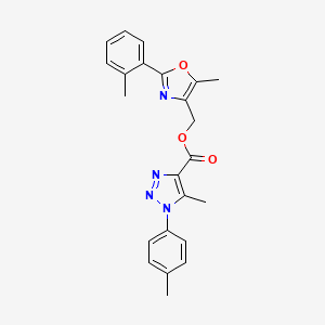 [5-methyl-2-(2-methylphenyl)-1,3-oxazol-4-yl]methyl 5-methyl-1-(4-methylphenyl)-1H-1,2,3-triazole-4-carboxylate