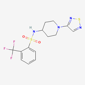 N-[1-(1,2,5-thiadiazol-3-yl)piperidin-4-yl]-2-(trifluoromethyl)benzene-1-sulfonamide