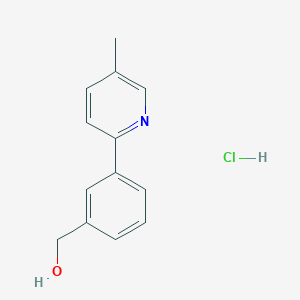 [3-(5-Methylpyridin-2-yl)phenyl]methanol;hydrochloride