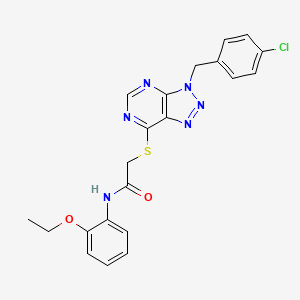 2-((3-(4-chlorobenzyl)-3H-[1,2,3]triazolo[4,5-d]pyrimidin-7-yl)thio)-N-(2-ethoxyphenyl)acetamide